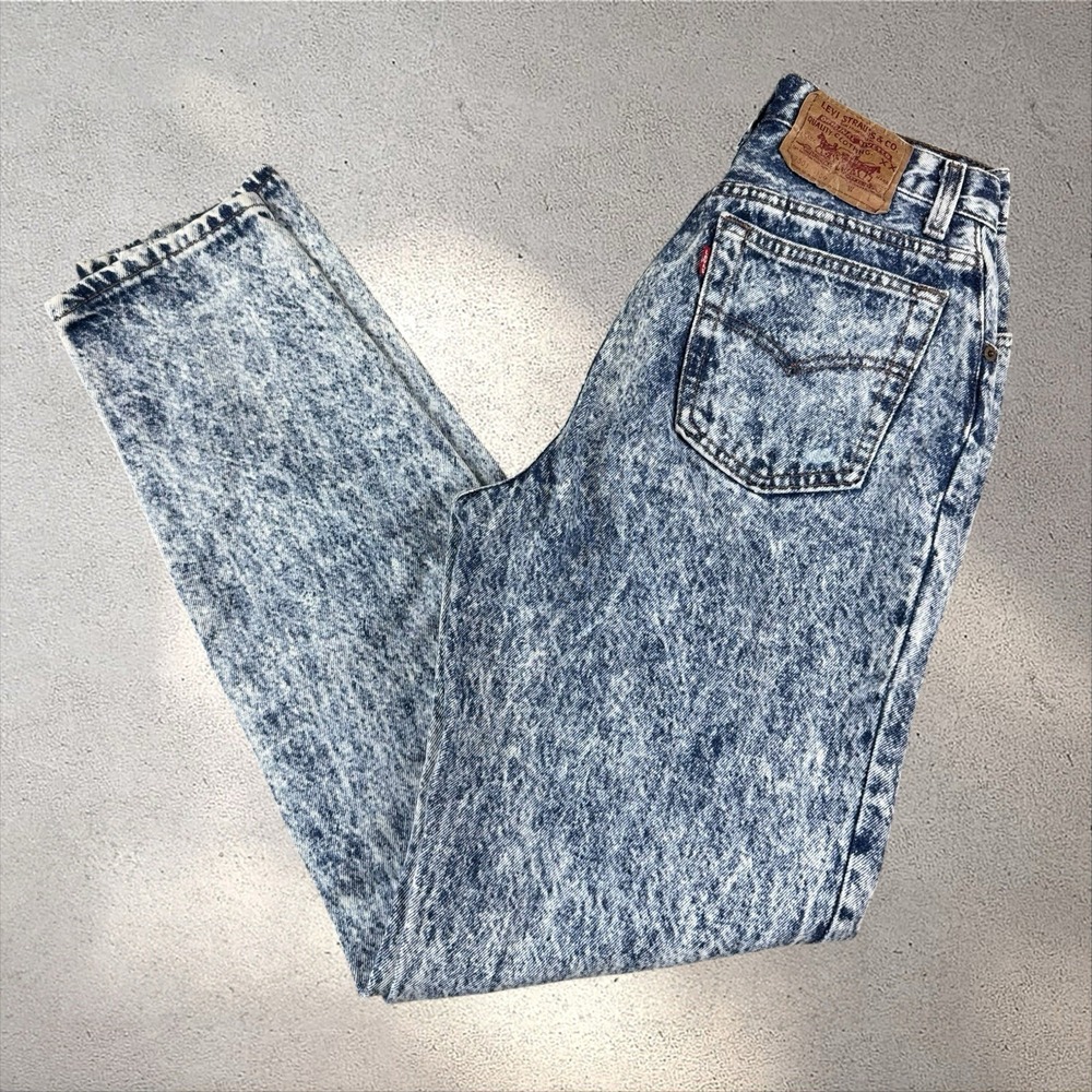 Vintage Levi's Acid Wash 501 XX Jeans Womens 9 25x30.5 90s USA Denim
